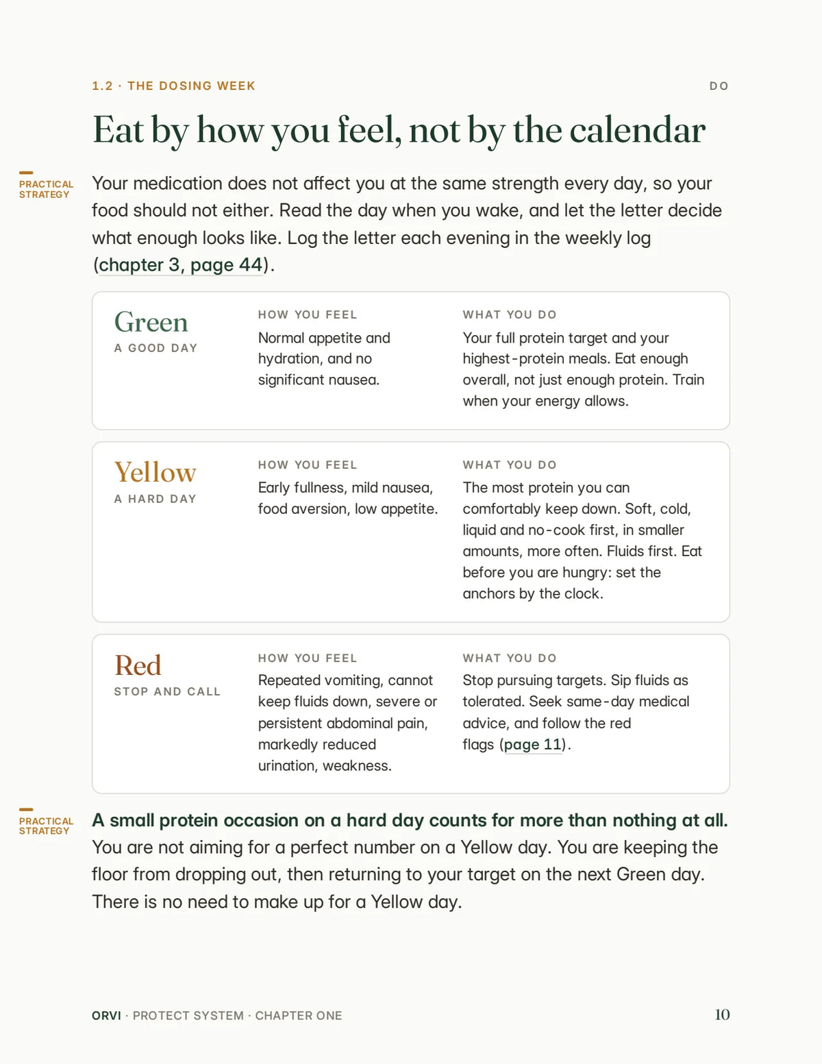 The Green, Yellow and Red Day-State page